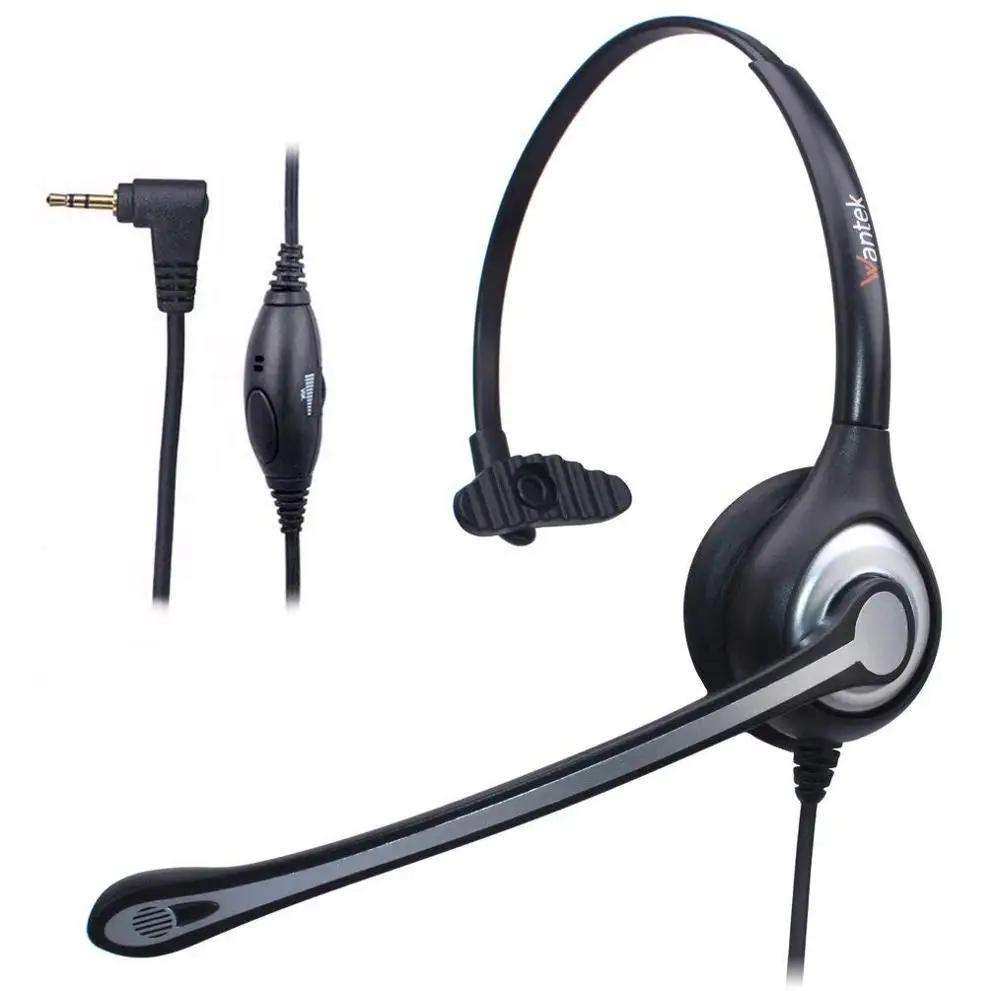 Monaural F600J25 Wantek 2,5 мм телефонная монофоническая гарнитура с микрофоном с шумоподавлением для Siemens Gigaset Uniden AT& T офисные IP беспроводные Dect телефоны - Цвет: Monaural F600J25