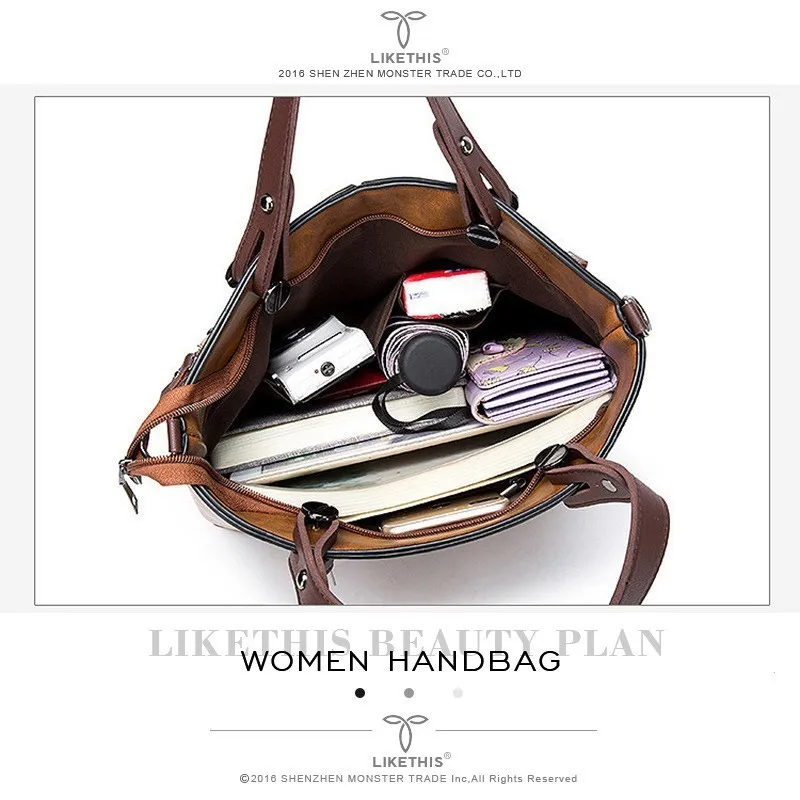 

LIKETHIS Brand 2019 Fashion Women Handbag Luxury Lady Hand Bags Shoulder Bag Casual Totes Messenger Bag High Quality Vintage Hot