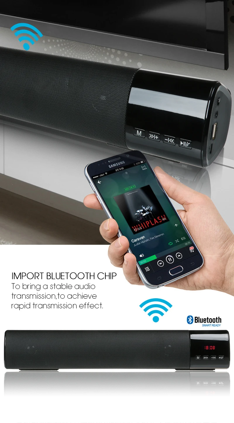 ТВ звуковая панель портативный бумбокс телефон ПК динамик Bluetooth беспроводной громкий динамик домашний кинотеатр система Саундбар радио mp4 плеер