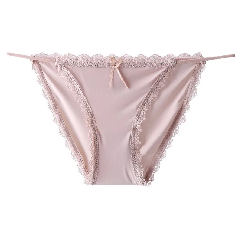 pink Lanmaocat Гладкие трусы, женские трусы, изготовленный на заказ логотип, печать текста, трусики, трусы с бретельками, сексуальное нижнее белье - Цвет: pink