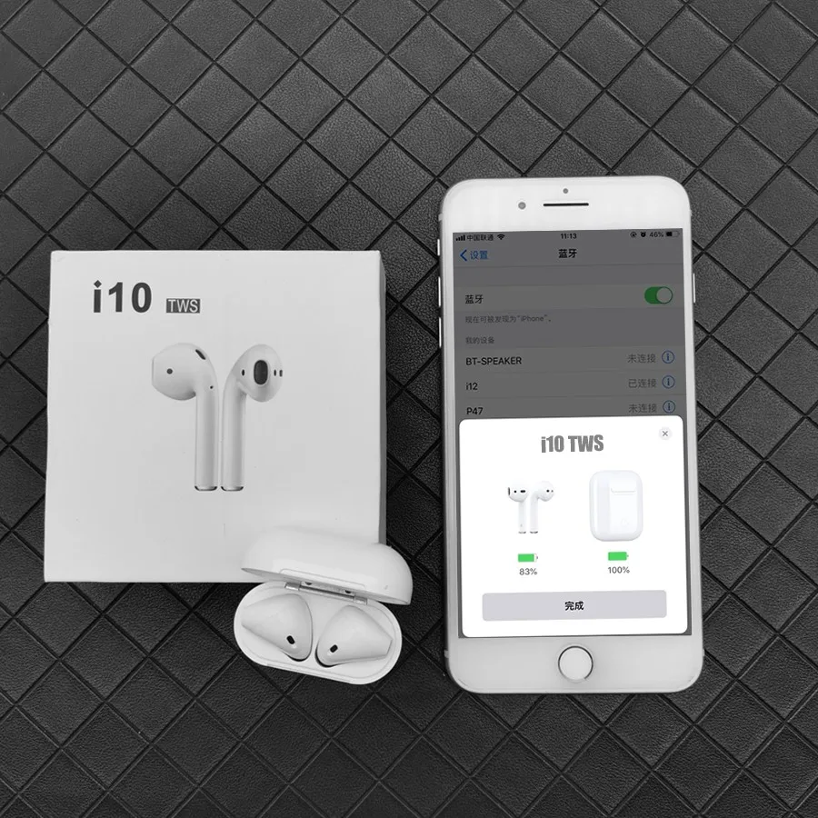 I10 tws всплывающие Bluetooth 5 0 Беспроводные наушники с сенсорным управлением для iPhone
