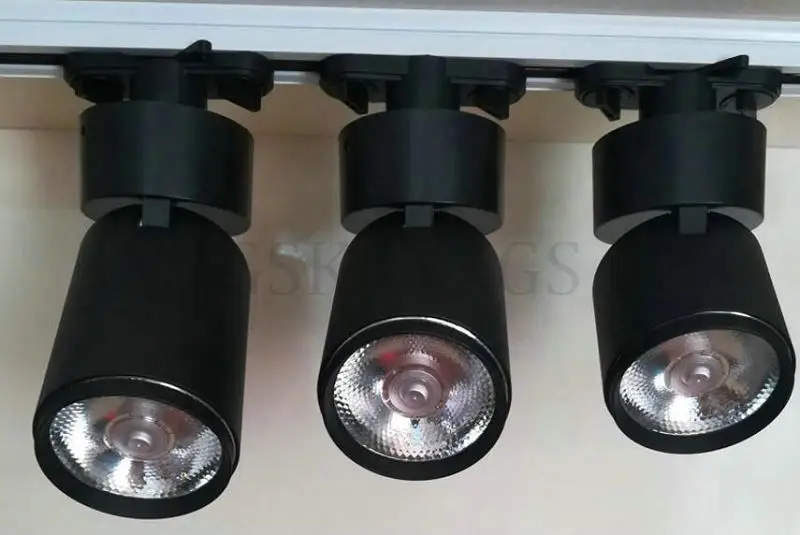 20 Вт 30 40 кри светодиодный Трек свет LED железнодорожное освещение черный/белый