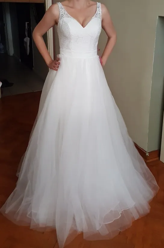 Женское платье невесты с прозрачной спинкой и вырезом сердечко|bridal dress|lace wedding