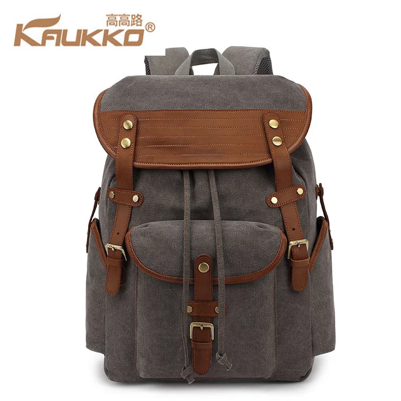 KAUKKO Корейская винтажная Холщовая Сумка новый мужской дорожный рюкзак большая