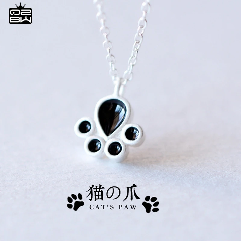 Горячая Творческий Paw Claw Собак Котенок Кошка Кулон NecklaceFeet След ожерелье День