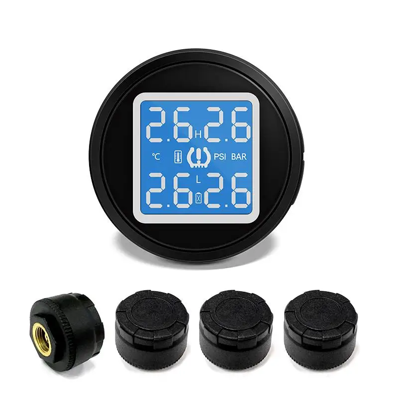 Цифровой беспроводной автомобильный TPMS бар PSI система контроля давления в шинах внутренняя и внешняя система датчика сигарет зарядное устройство ЖК-дисплей