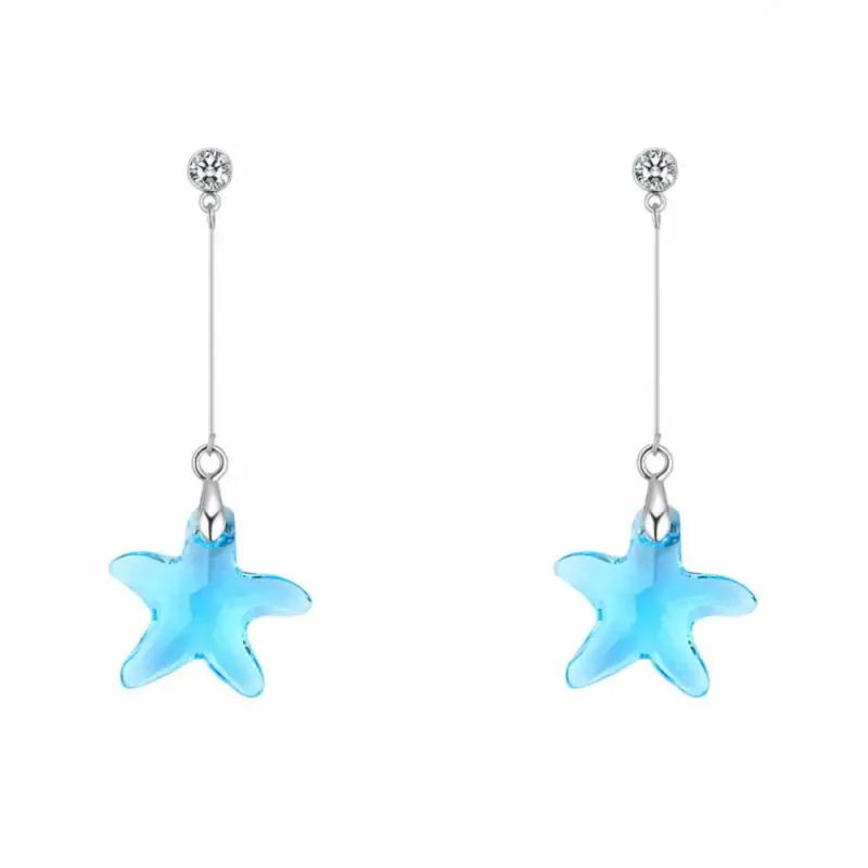 TRACYSWING Element Brand Real Austrian Crystals Fashion Heart trendy Dangle Earrings For Women Gift Th-131496 | Украшения и