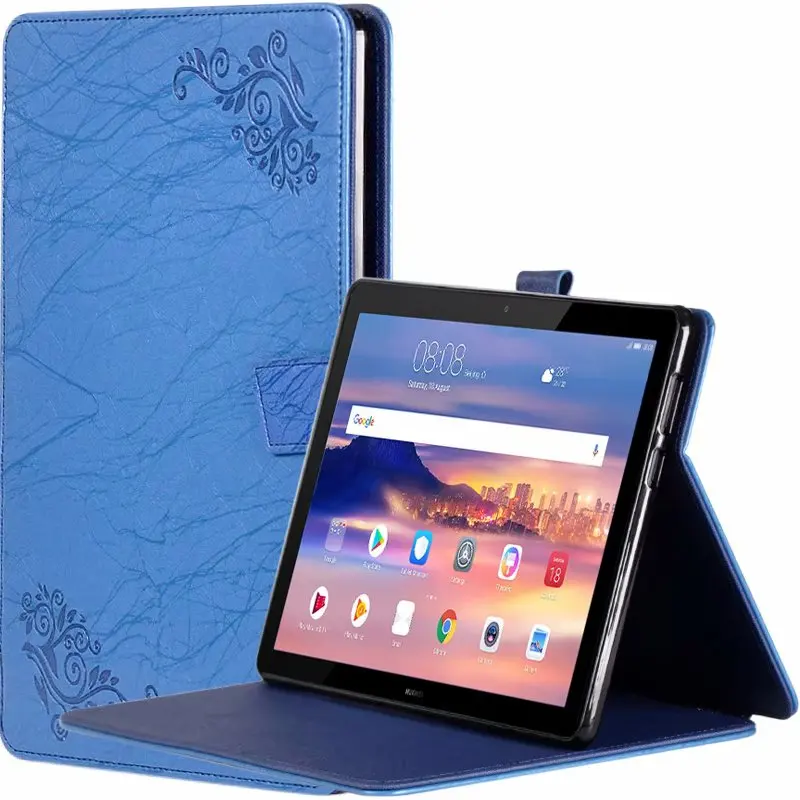 Чехол с цветочным принтом для Huawei MediaPad T5 10 кожаный чехол Mediapad 1 ''AGS2 W09/L09/L03/W19