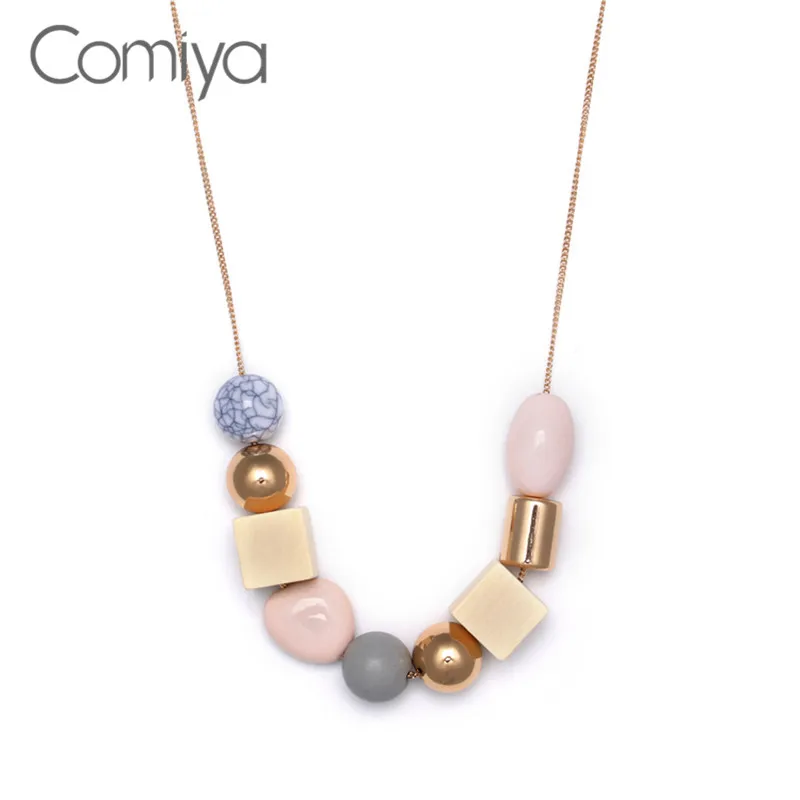 Ожерелье Comiya Boho большие длинные ожерелья для женщин из камней правильной
