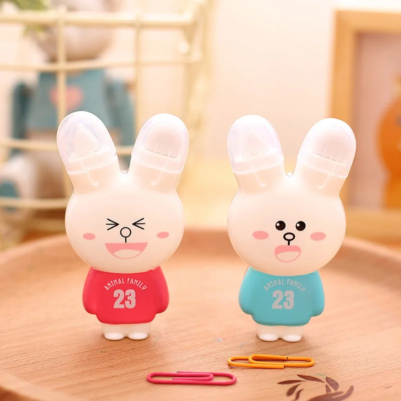 Kawaii Милая мультяшная коррекция лента кролик креативная с двойными ластами