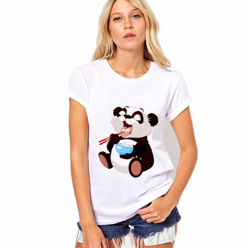 

YEMUSEED New Panda T-shirt 02 Fashion Women Punk T shirt Cool Tops Short Sleeve Tees WMT509