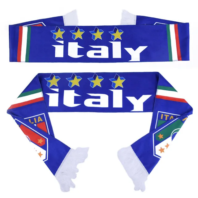 Italy Шарфы для футбольных болельщиков футбольный Болельщик шарф 32 футбольные команды страны командный шарф флаг баннер футбол болельщик подарок шарф сувенир - Цвет: Italy
