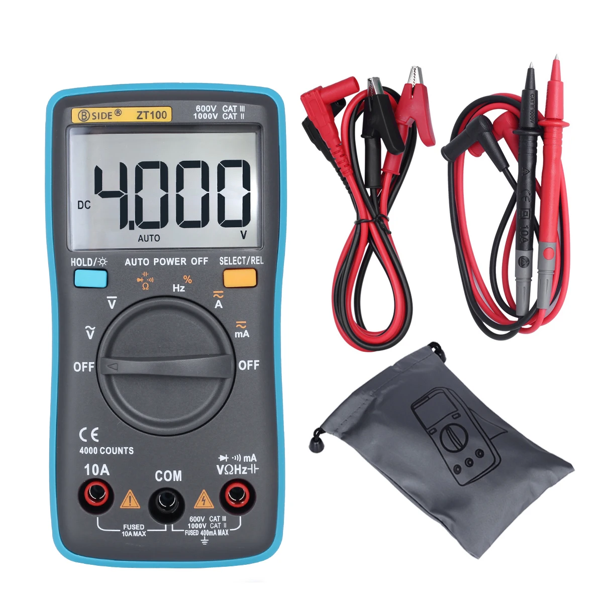 BSIDE ZT100 ZT101 ZT102 ZT301 туры RMS цифровой мультиметр 4000 8000 количество Авто Диапазон AC/DC