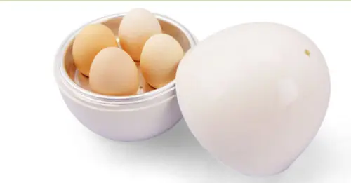 

4 Eggs Cooker White Microwave oven use Cooking Boiler Steamer Kitchen Poacher