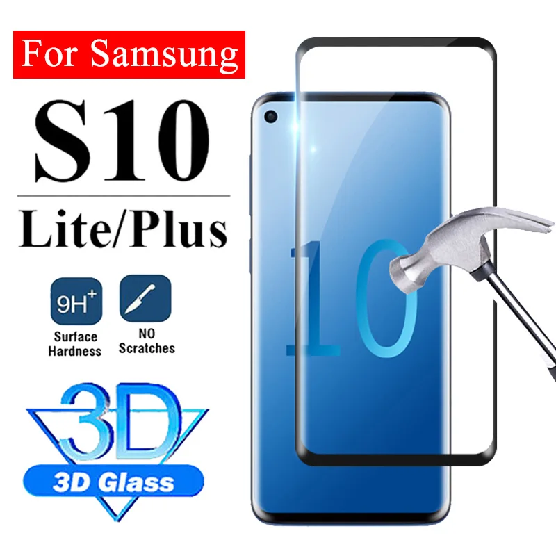 3D on for samsung galaxy s10 screen protector plus lite note 9 tempered glass safety protective note9 s9 10s 9s s 10 samsong 9H | Мобильные