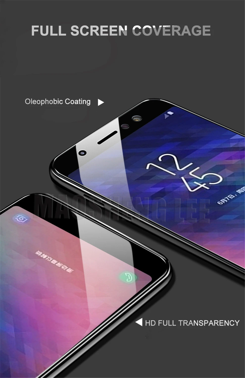 Новинка, закаленное стекло 9D для samsung Galaxy A7 A9 A6 A8 Plus, защита экрана, полное покрытие, закаленное стекло для samsung A7 A750F