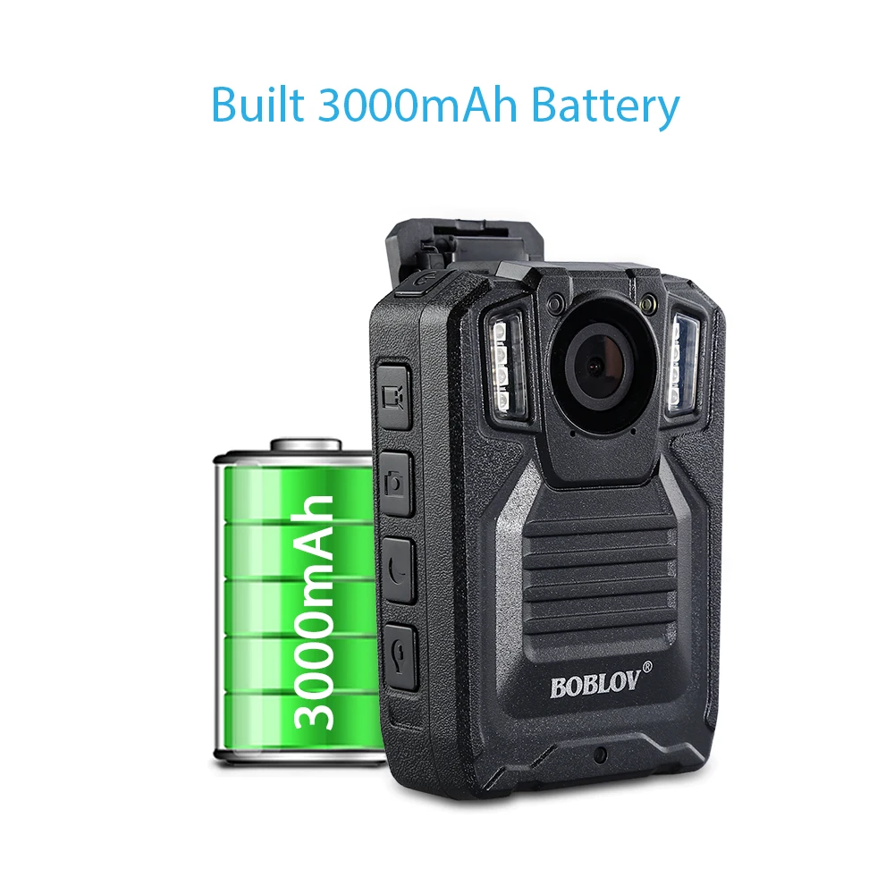 BOBLOV HD9206 AIT полицейская камера безопасности 2 0 дюйма LCD 3000mAh батарея HD1296P 30FPS аудио