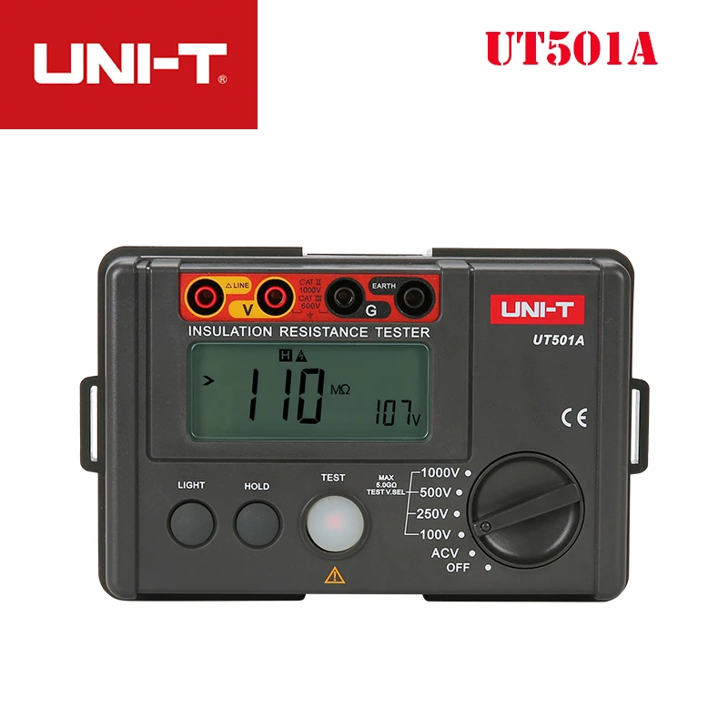 UNI T UT501A 100V ~ 1000V Измеритель сопротивления заземления изоляции меггер Авто