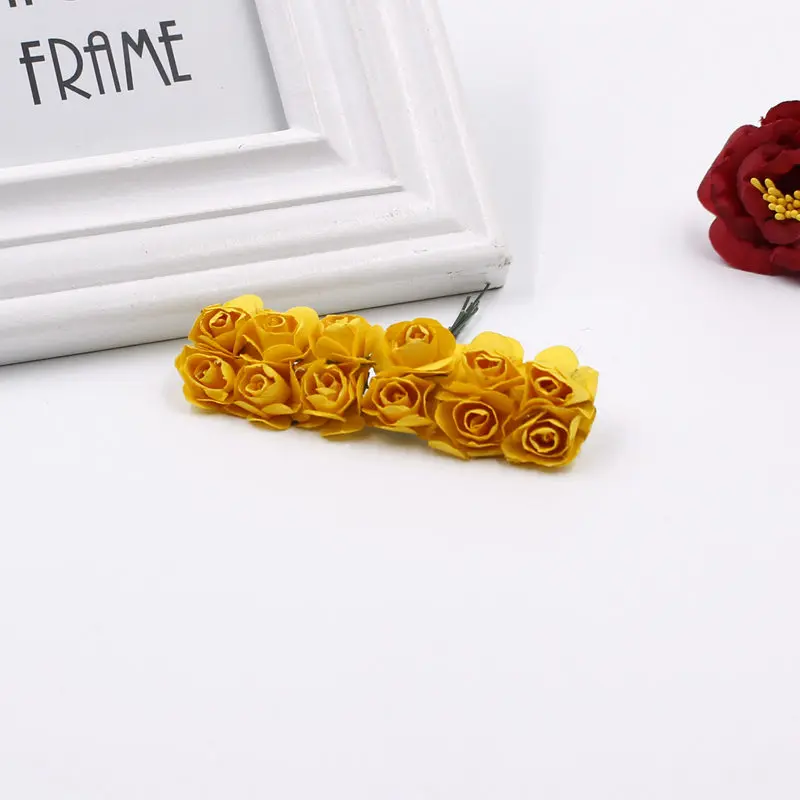 Разноцветные бумажные розы для украшения свадьбы 12 шт./партия 1 см|roses for wedding