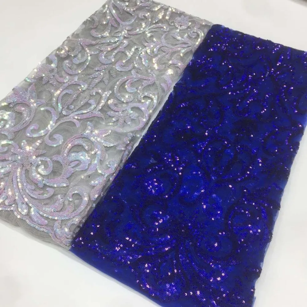 Лидер продаж, 5 ярдов/партия, блестки, кружевная ткань, Anan-1253, модное Тюлевое кружево для вечернего платья