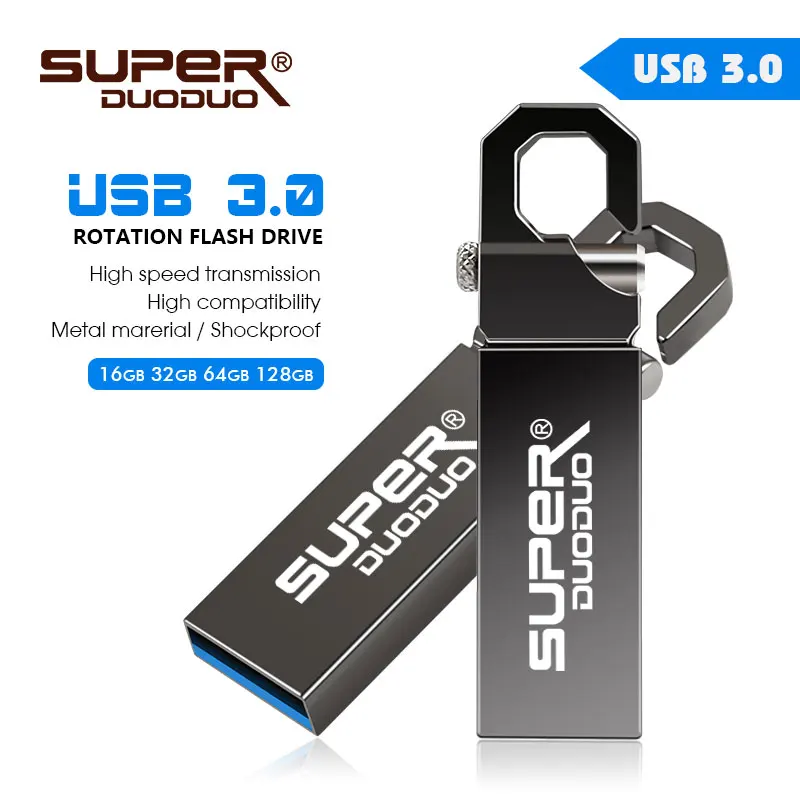 Высокая скорость USB 3,0 Металлический флеш-накопитель 16 ГБ 32 ГБ 64 ГБ 128 ГБ флеш-накопитель водонепроницаемый usb флеш-накопитель карта памяти флешка