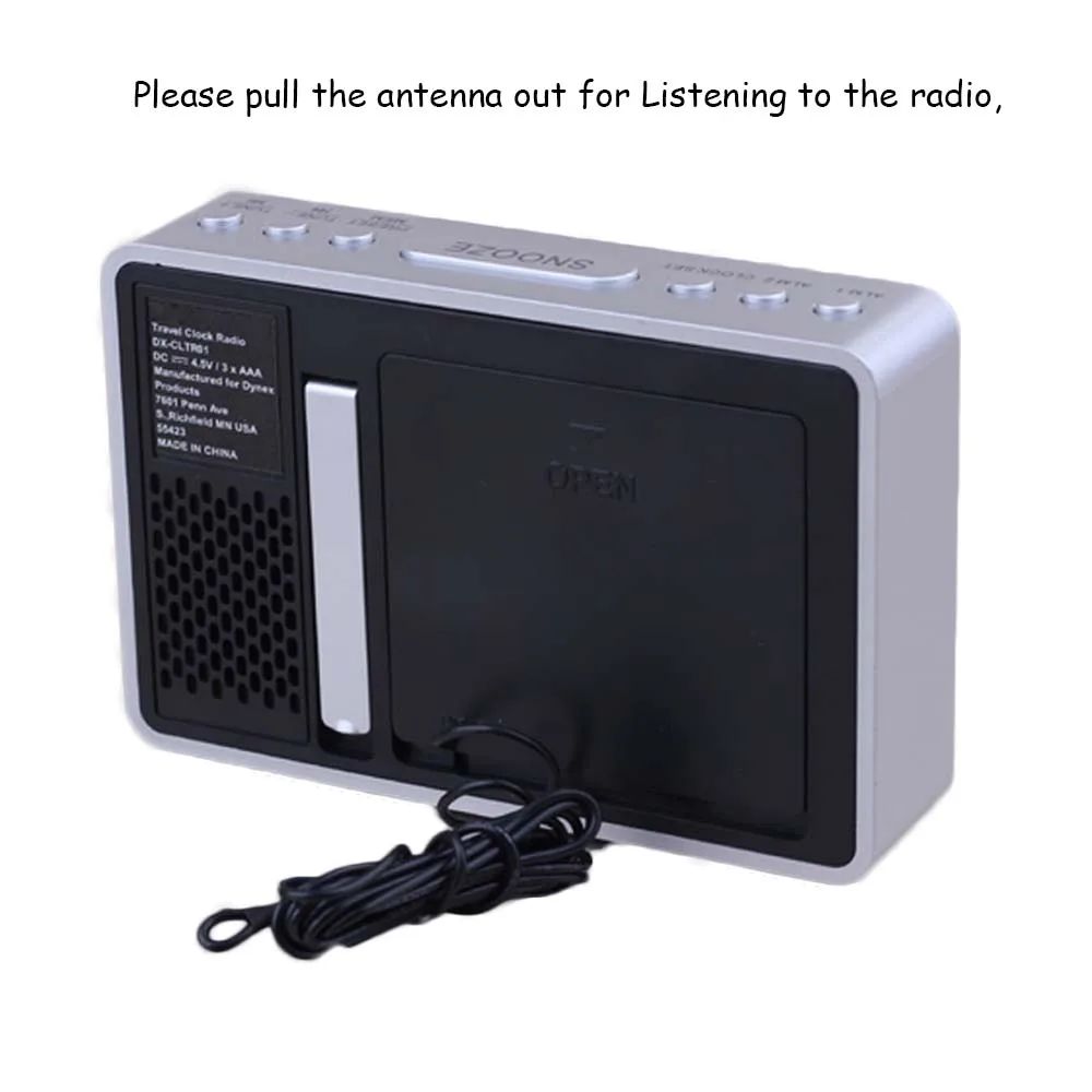 JINSRETA lcd цифровое fm-радио с двойным будильником функция повтора сна с отображением мощности времени часы радио