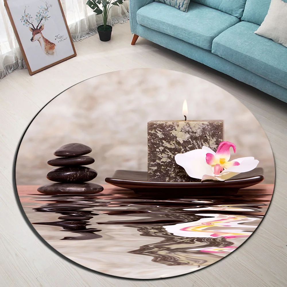 LB Zen Spa коврики для гостиной с камнями и свечами нескользящий коврик ванной