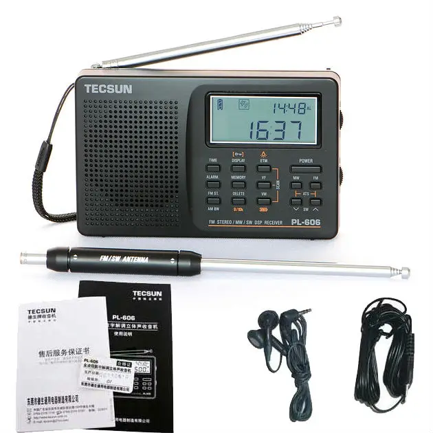 Tecsun Pl-606-цифровой PLL Портативный Радиоприемник FM Стерео/LW/SW/MW DSP Приемник Хороший |