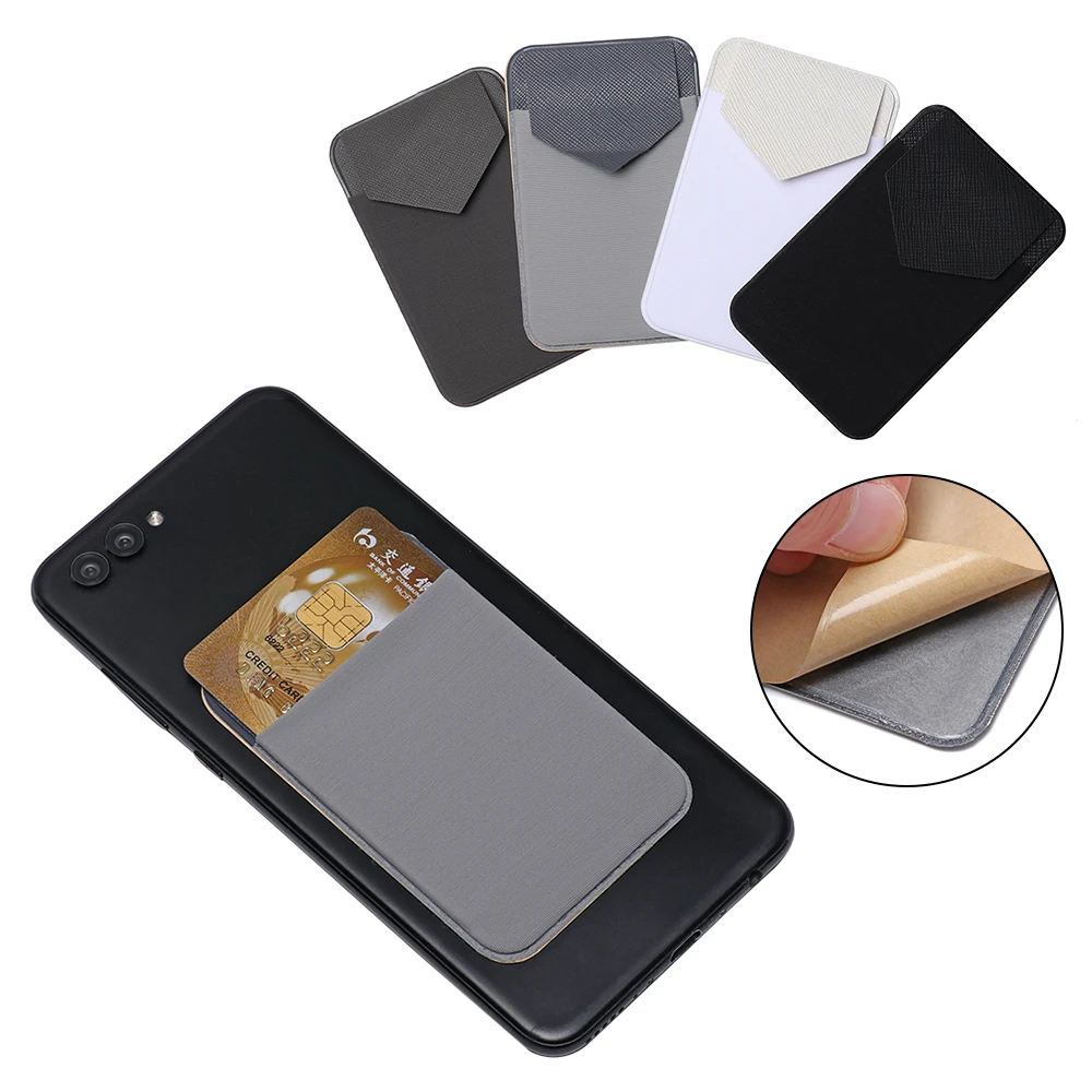 

Universal Cellphone Wallet Lycra Card Holder Men Elastic Mobile Phone Wallet Credit ID Card Holder Adhesive Pocket Sticker Case