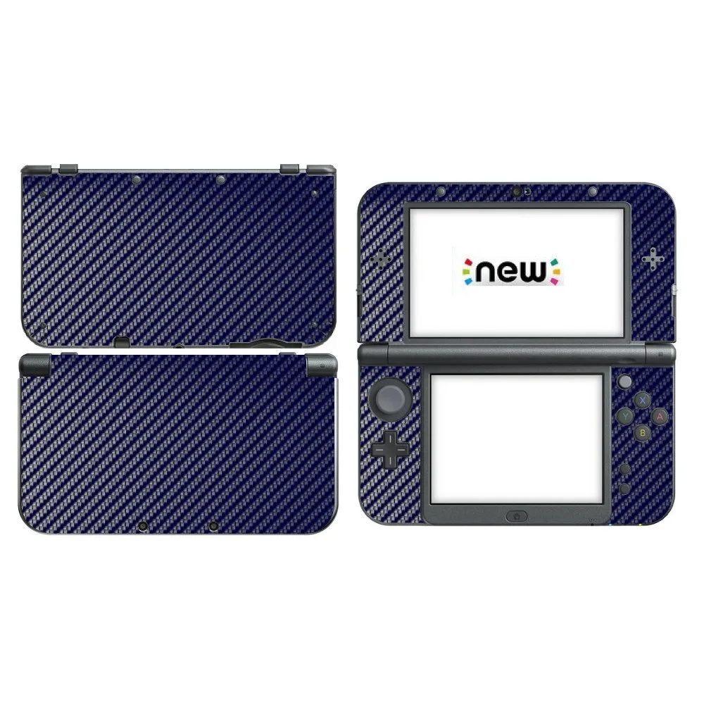 Синяя защитная наклейка из углеродного волокна для Nintendo 3DS XL LL|protector sticker|protector