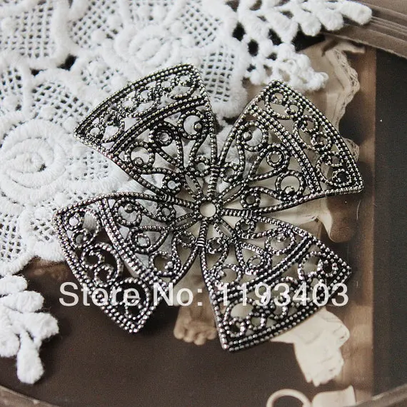 6 шт. позолоченные серебряные 52 мм латунные филигранные ювелирные изделия