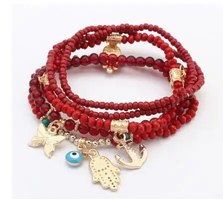 Fashion Bohemian Bracelets for Women Beaded Multilayer &amp Bangles Charm Pulseras Mujer Jewelry Masculina Y8927 | Украшения и
