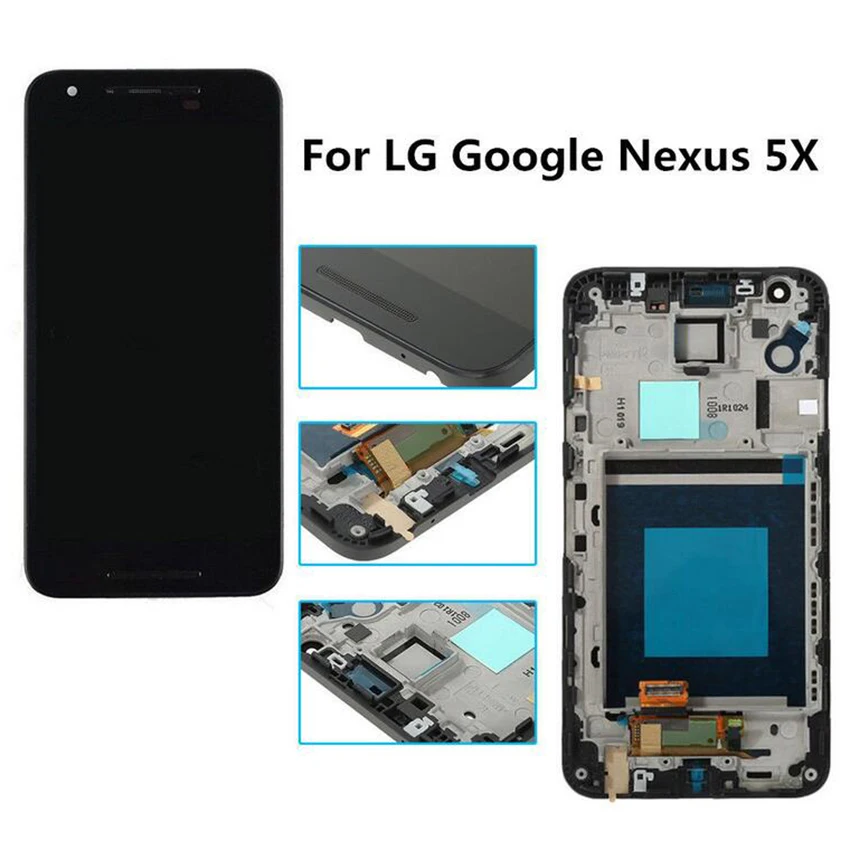 Замена ЖК-дисплея сенсорный экран с дигитайзером в сборе + рамка для LG Google Nexus 5X H790