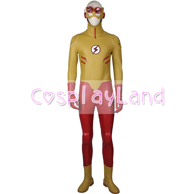 Молодые юстиции Косплэй малыш вспышка костюм с Обувь индивидуальные супер герой