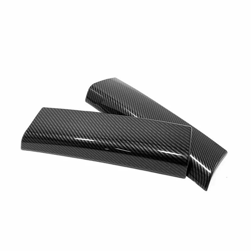 

For Mercedes Benz A Class 2019 ABS Carbon fibre front handrail Armrest Storage box Switch Panel Trim Cover car styling 2pcs