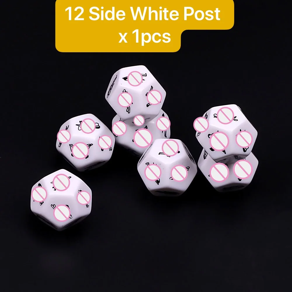 12 Side White Post Кубик для снятия стресса Забавные эротические игральные кости 12 сторона эротический крэпс секс светящаяся игральная кость любовь кубики интим-игрушки для взрослых фосфоресцирующие пары игральные кости игра - Цвет: 12 Side White Post