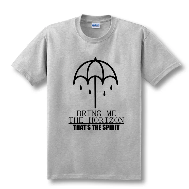 Мужская хлопковая футболка с принтом BRING ME THE HORIZON модная коротким рукавом в виде