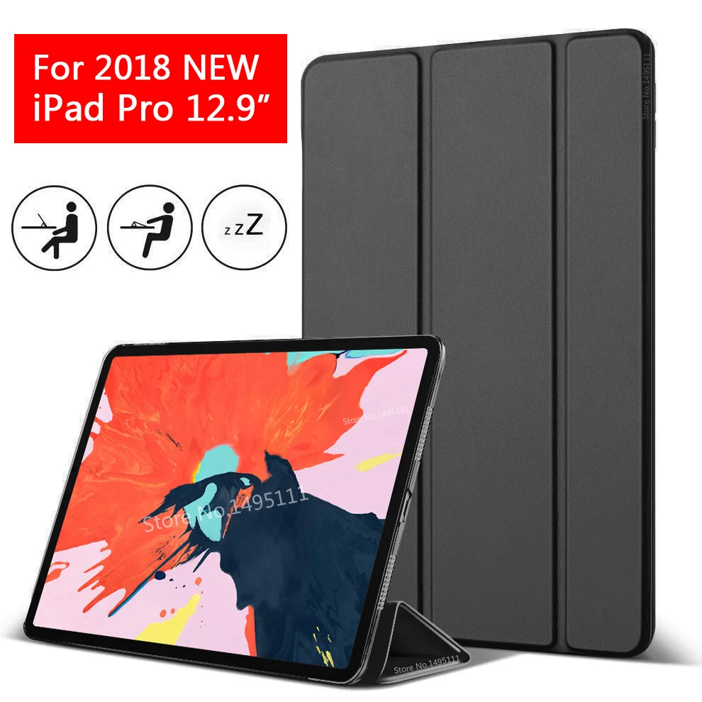 Чехол для iPad Pro 12 9 2018 из искусственной кожи прозрачный чехол ПК ультра тонкий