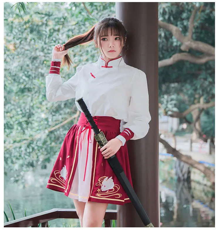Китайские боевые искусства драма hanfu Косплей костюмы 2 шт./лот женский shi mei