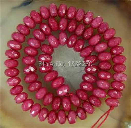 

Wholesale 5x8mm Faceted Red chalcedony Loose Beads 15" 2pcs/lot fashion DIY jewelry