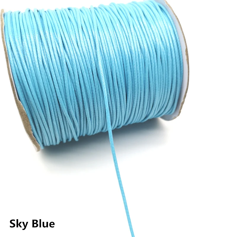 Sky Blue 10 ярдов 1,5 мм вощеная нить для рукоделия изготовления ювелирных изделий веревочная нить для кожаного шитья ручная Вощеная строчка для рукоделия - Цвет: Sky Blue