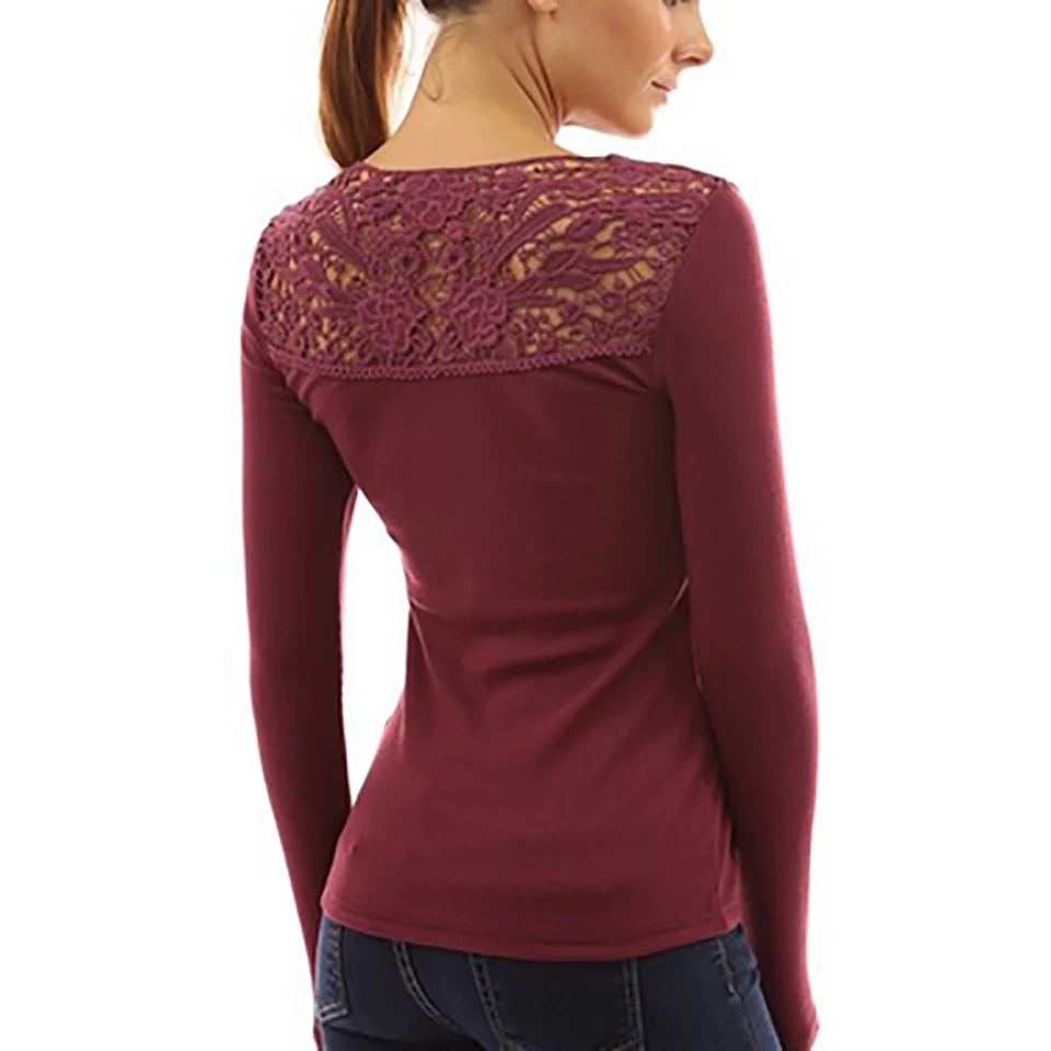 Модные женские туфли рубашка с длинным рукавом v-образным вырезом Повседневное