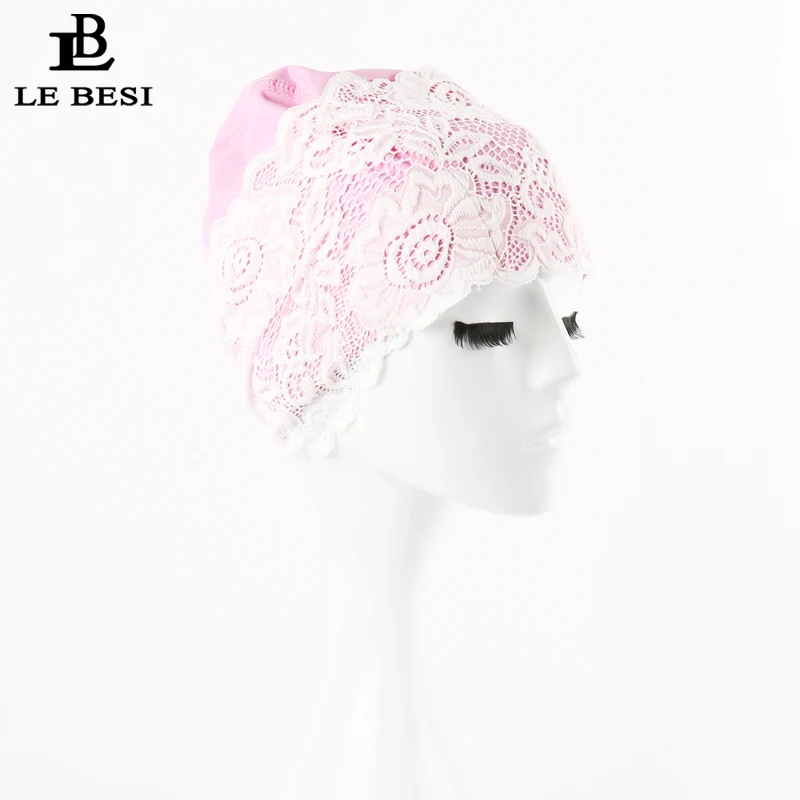LEBESI 2017 красивая кружевная пляжная быстросохнущая шапка для плавания женщин и