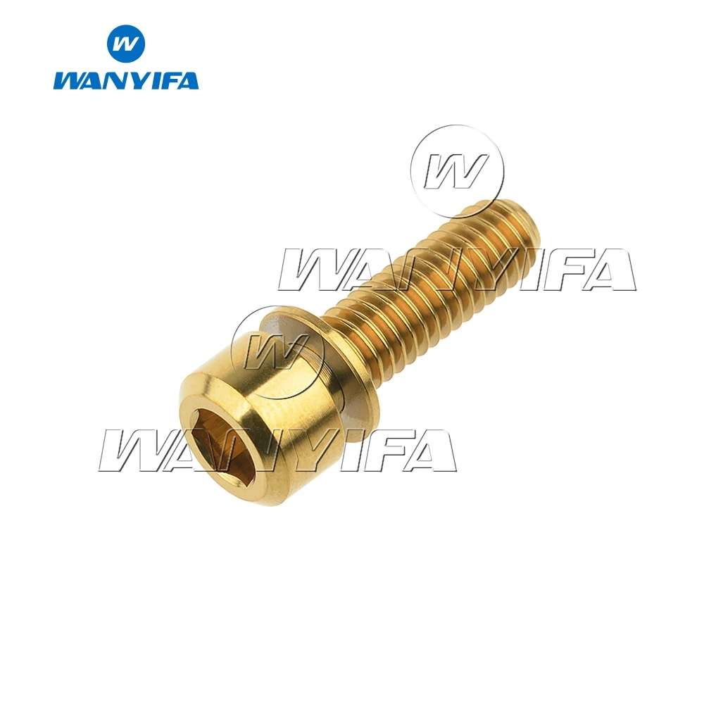 Титановые болты Wanyifa Ti M5x16 18 20 мм с шайбой винты головкой для велосипедного