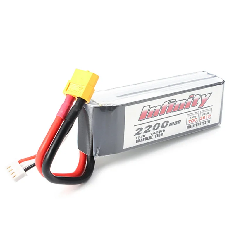 Новейший для Infinity 3 S 11 1 V 2200 mAh 70C 3S1P Graphene LiPo аккумулятор XT60 поддержка 15C повышающая