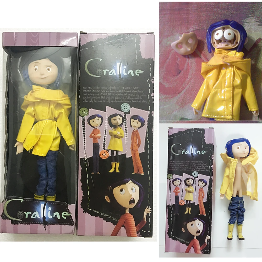 Фигурка куклы Neca Coraline в полоску рубашка свитер дождевик секретная дверь y la Puerta