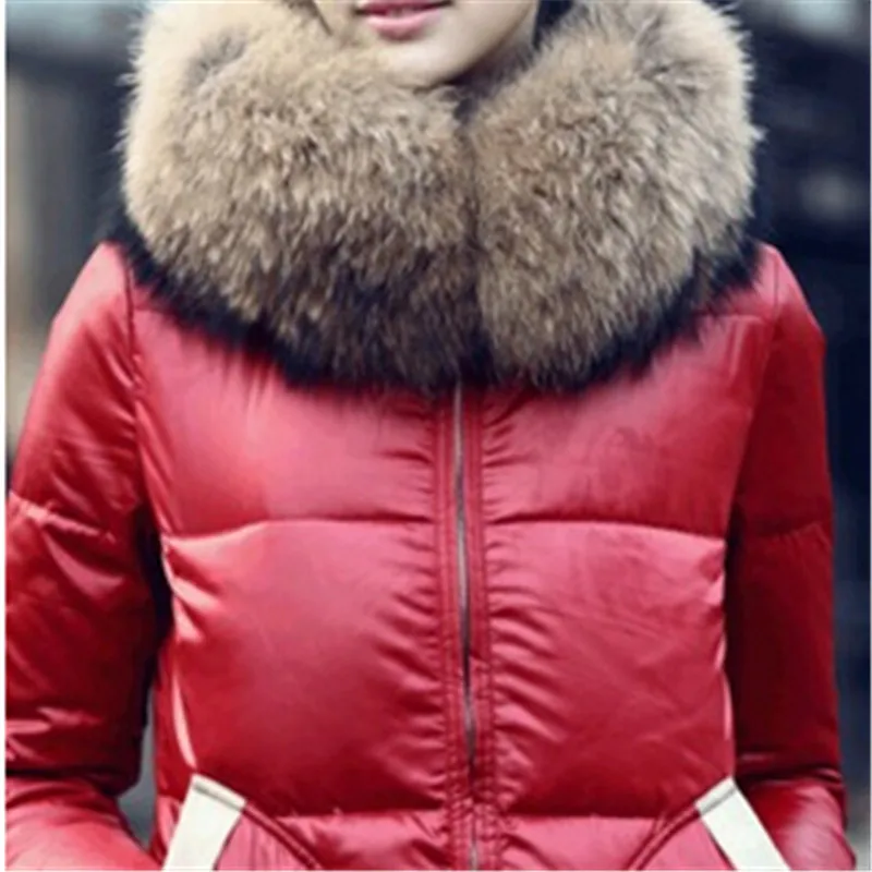 Повседневное платье 2019 большой меховой воротник кукла карман средней длины