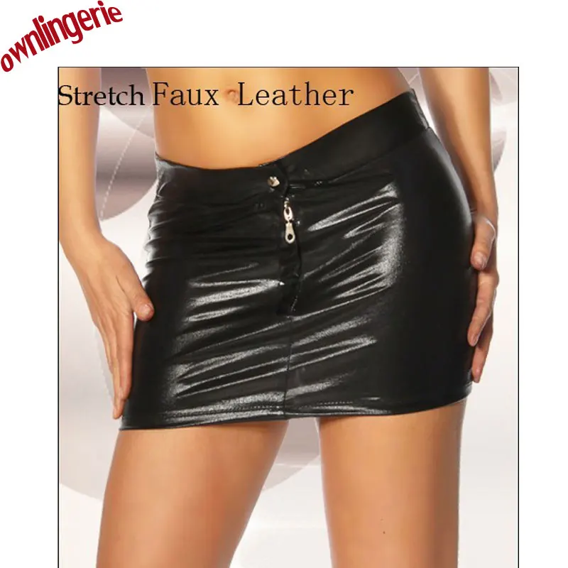 2017 Бесплатная доставка Весна Лето короткая юбка мини черная карандаш на молнии