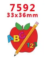 7592 30 шт мультфильм персонаж плоское украшение из смолы PR 7329 - Цвет: 7592
