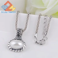 luxurious brand rond pearl necklaces top quality women statement pendant